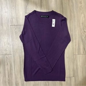 New York & Company Purple Sweater Shirt Women's Small